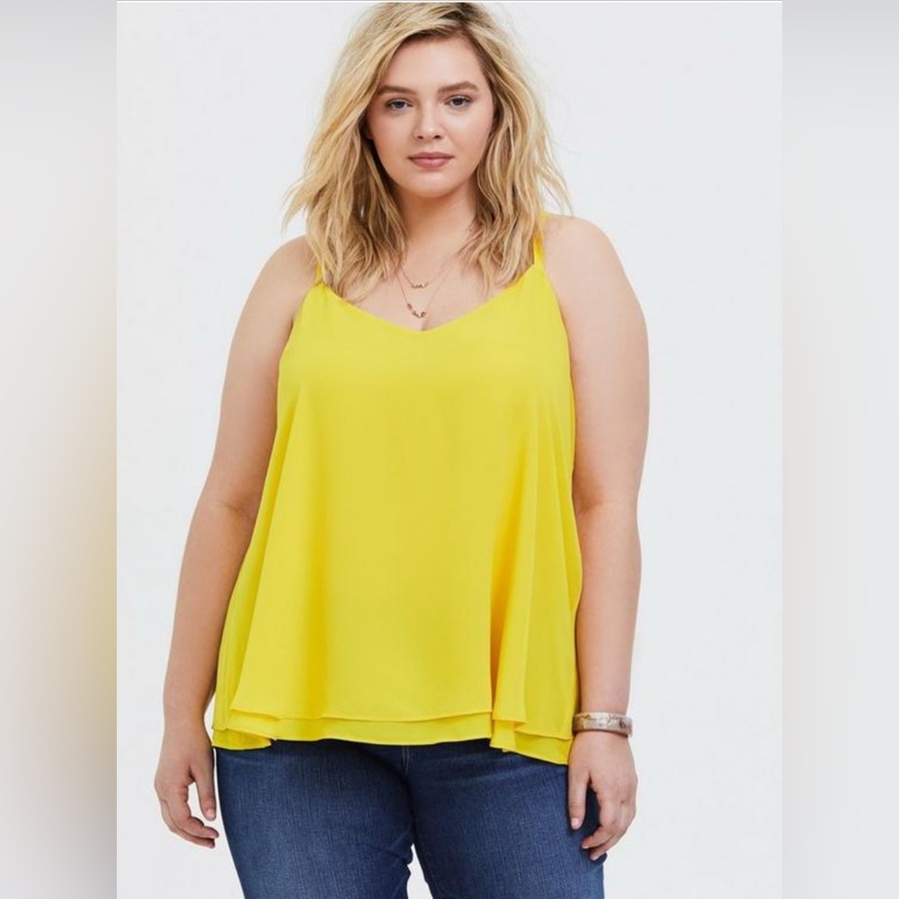 Torrid Yellow Cami Tank Top Size 1 NWT